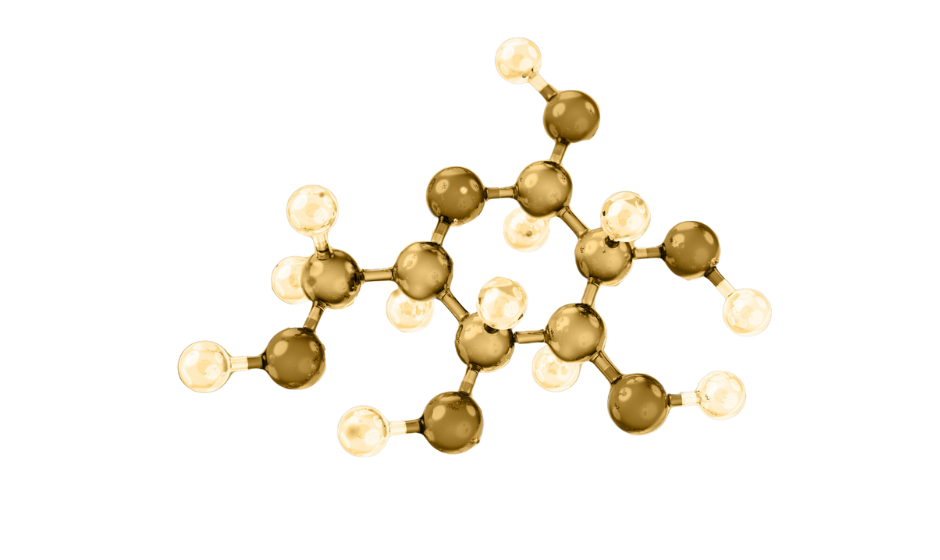 Module of Glucose in gold.